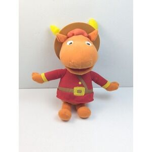 Backyardigans Tyron Orange‎ Moose Plush Toy Red Outfit Cowboy Hat 9"
